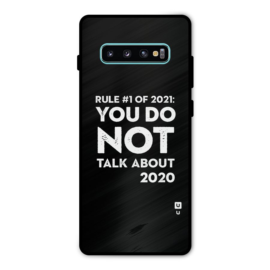 First Rule of 2021 Metal Back Case for Galaxy S10 Plus