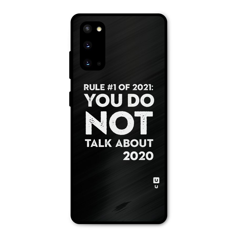 First Rule of 2021 Metal Back Case for Galaxy S20