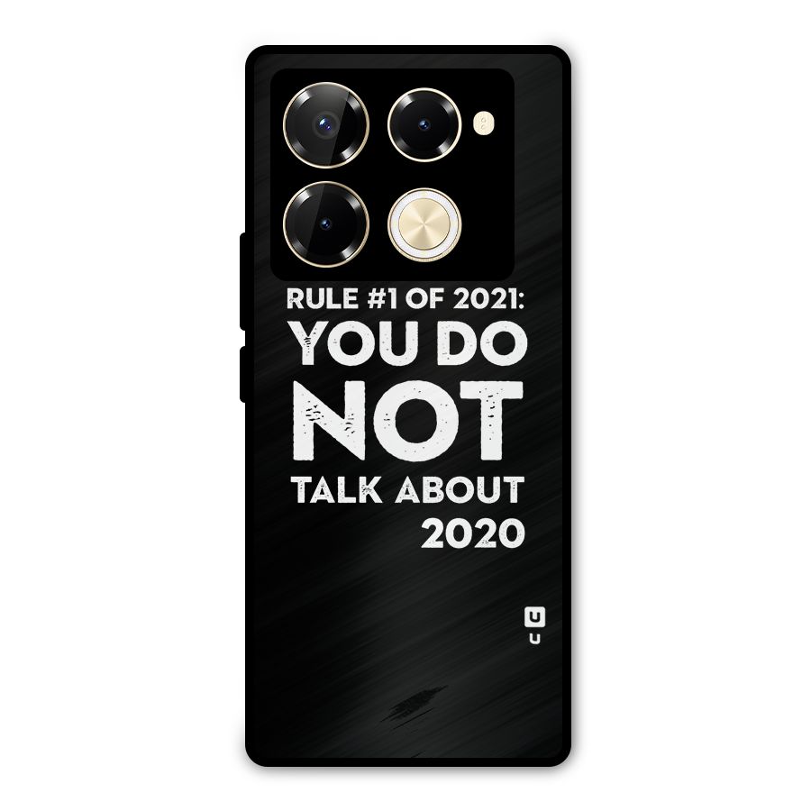 First Rule of 2021 Metal Back Case for Infinix Note 40 Pro