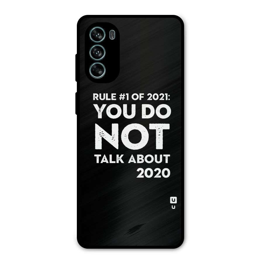 First Rule of 2021 Metal Back Case for Moto G62