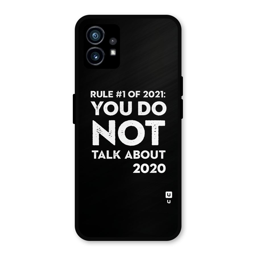 First Rule of 2021 Metal Back Case for Nothing Phone 1