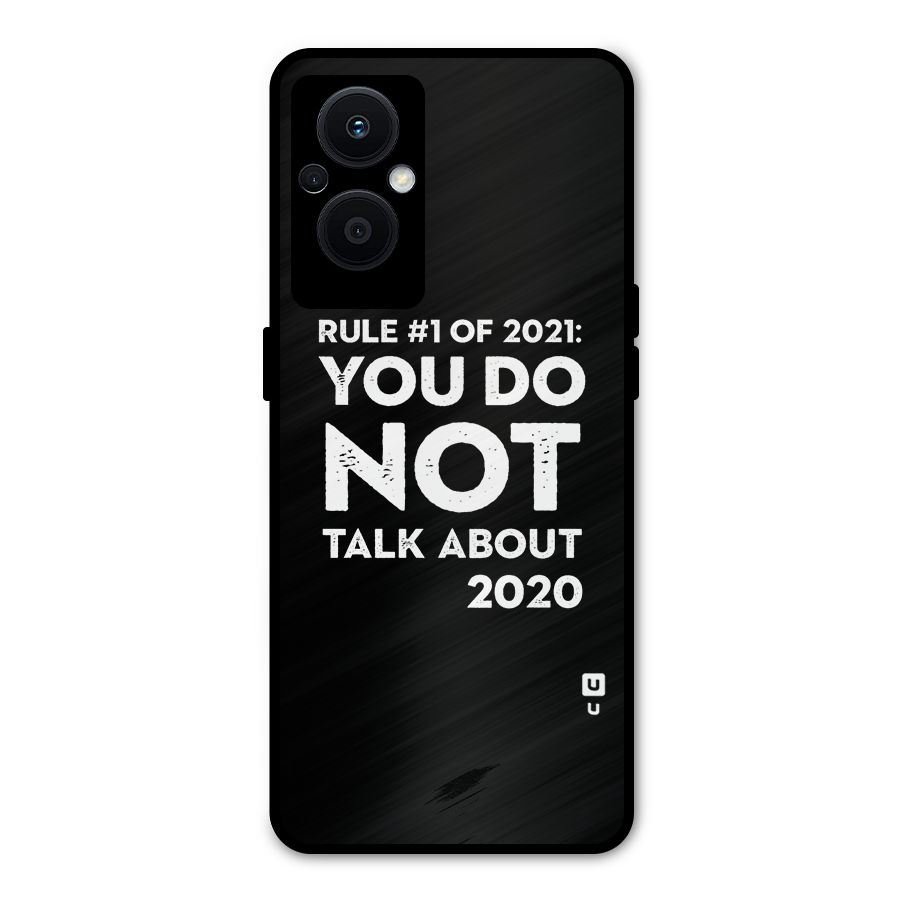 First Rule of 2021 Metal Back Case for Oppo F21 Pro 5G