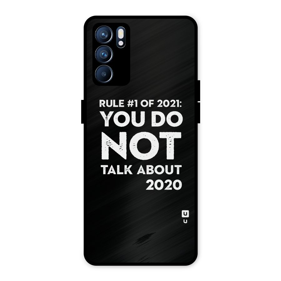 First Rule of 2021 Metal Back Case for Oppo Reno6 5G