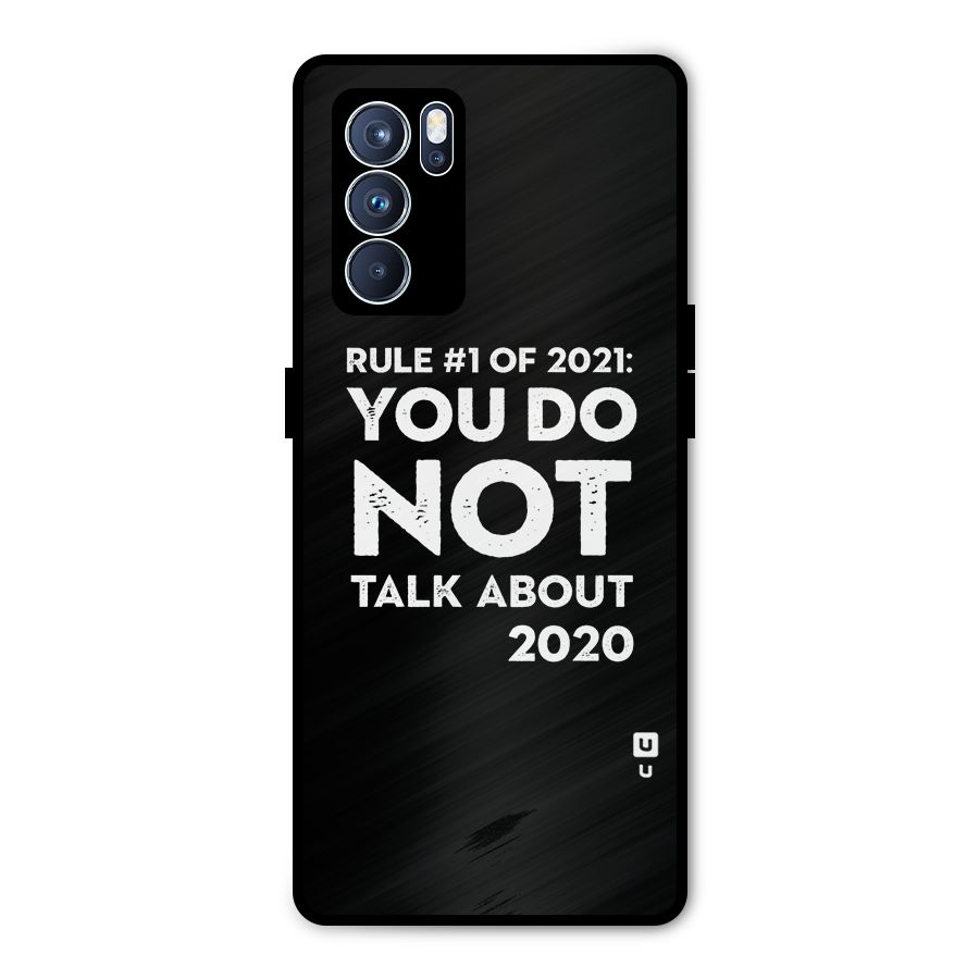 First Rule of 2021 Metal Back Case for Oppo Reno6 Pro 5G