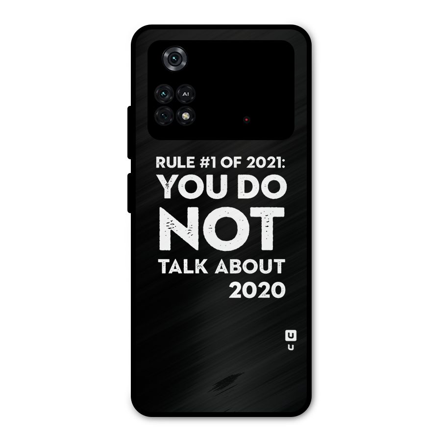 First Rule of 2021 Metal Back Case for Poco M4 Pro 4G