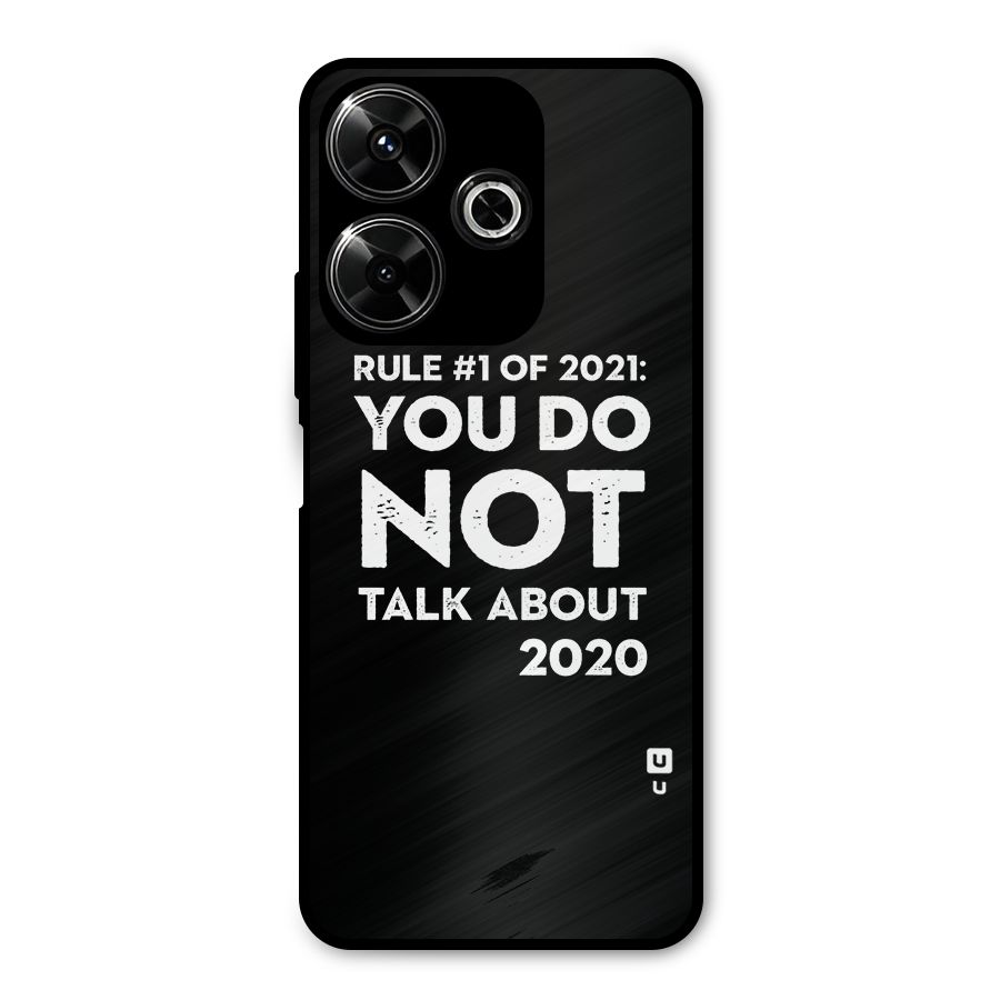 First Rule of 2021 Metal Back Case for Poco M6 Plus