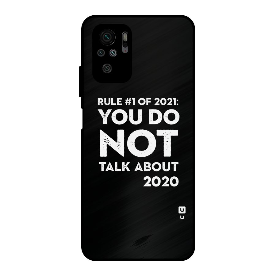 First Rule of 2021 Metal Back Case for Redmi Note 10S