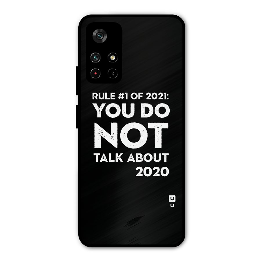 First Rule of 2021 Metal Back Case for Redmi Note 11T 5G