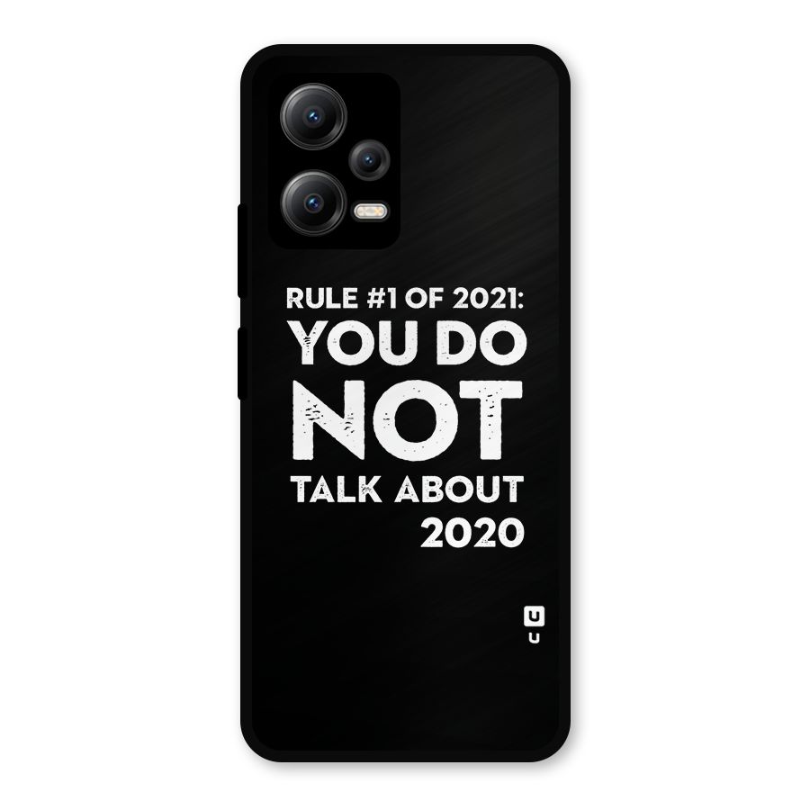 First Rule of 2021 Metal Back Case for Redmi Note 12 5G