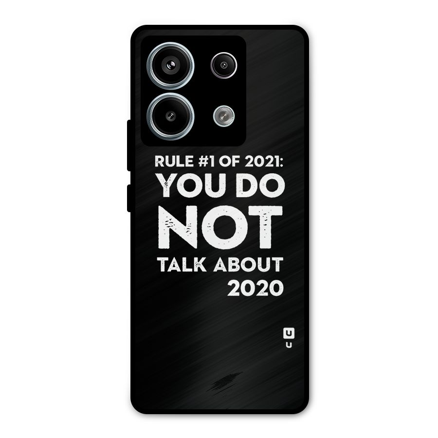 First Rule of 2021 Metal Back Case for Redmi Note 13 Pro 5G