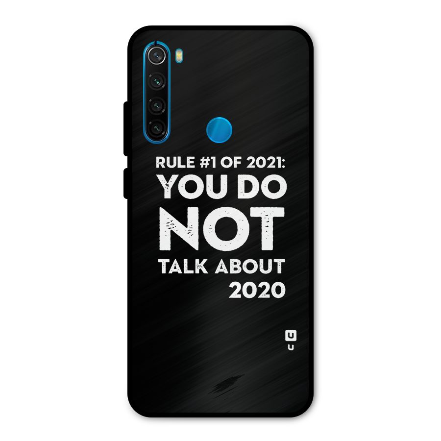First Rule of 2021 Metal Back Case for Redmi Note 8