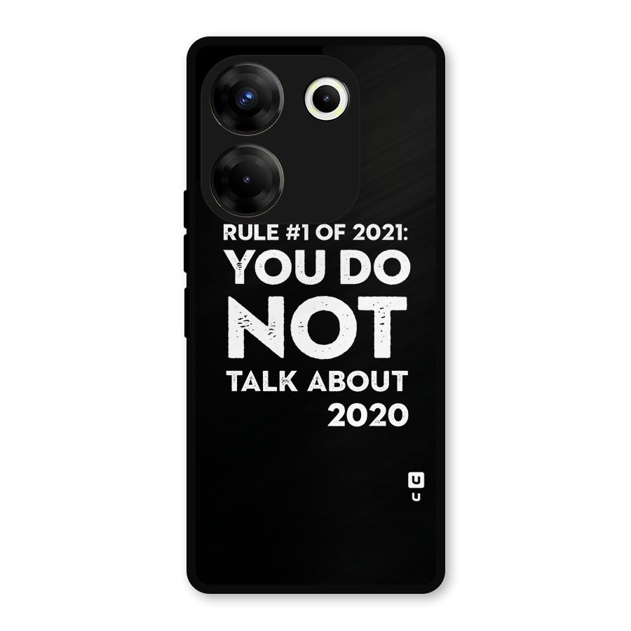 First Rule of 2021 Metal Back Case for Tecno Camon 20 Pro