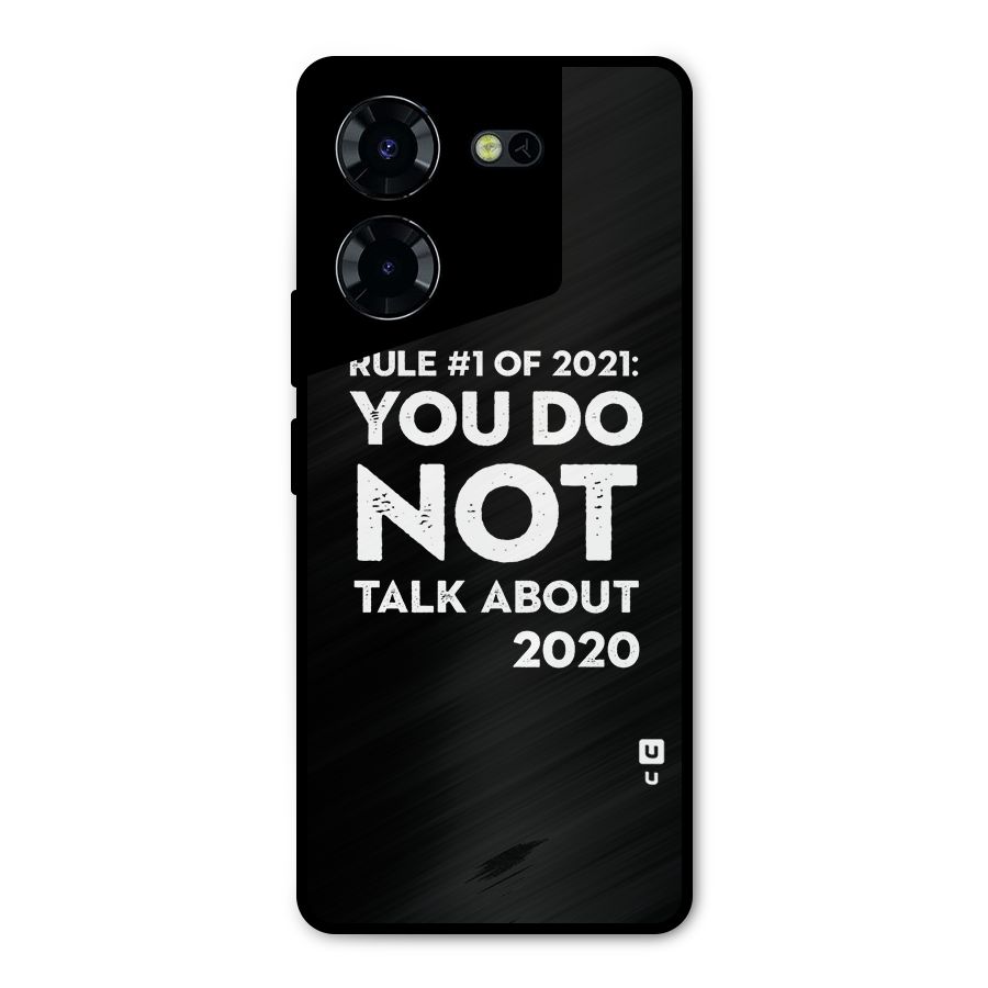First Rule of 2021 Metal Back Case for Tecno Pova 5 Pro 5G