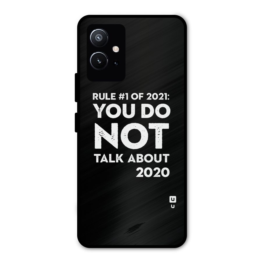First Rule of 2021 Metal Back Case for Vivo T1 5G