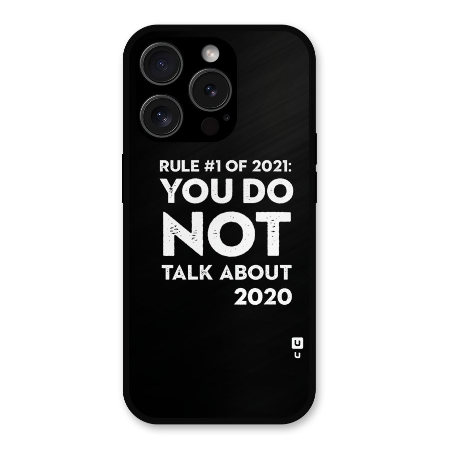 First Rule of 2021 Metal Back Case for iPhone 15 Pro