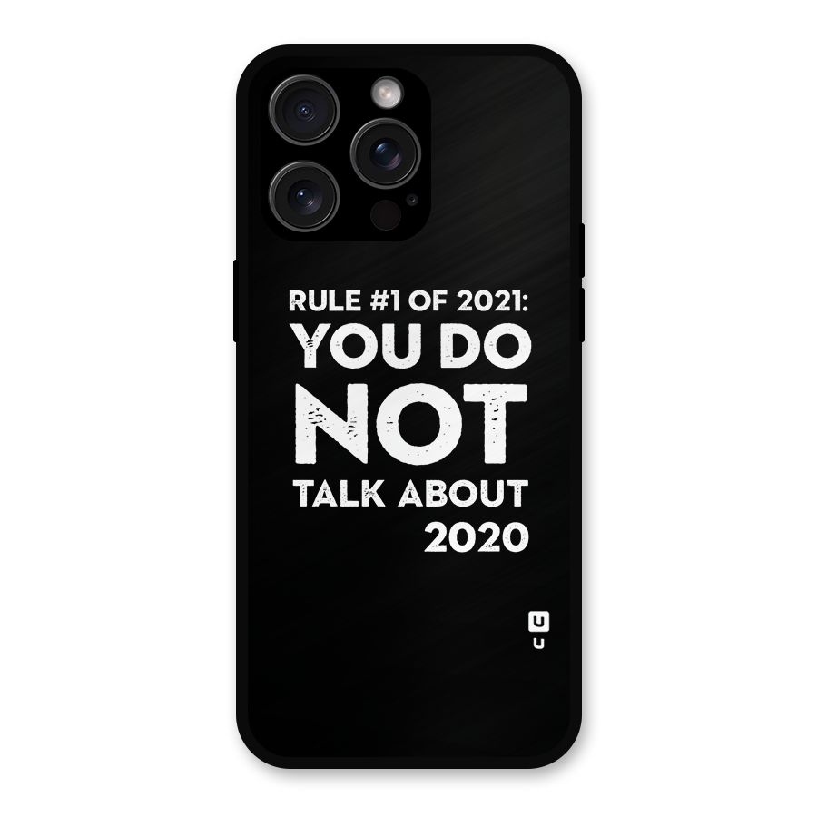 First Rule of 2021 Metal Back Case for iPhone 15 Pro Max