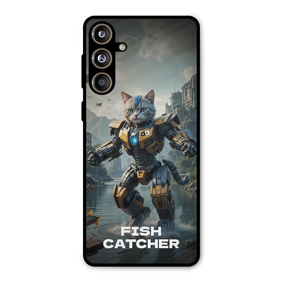 Fish Catcher Metal Back Case for Galaxy F55