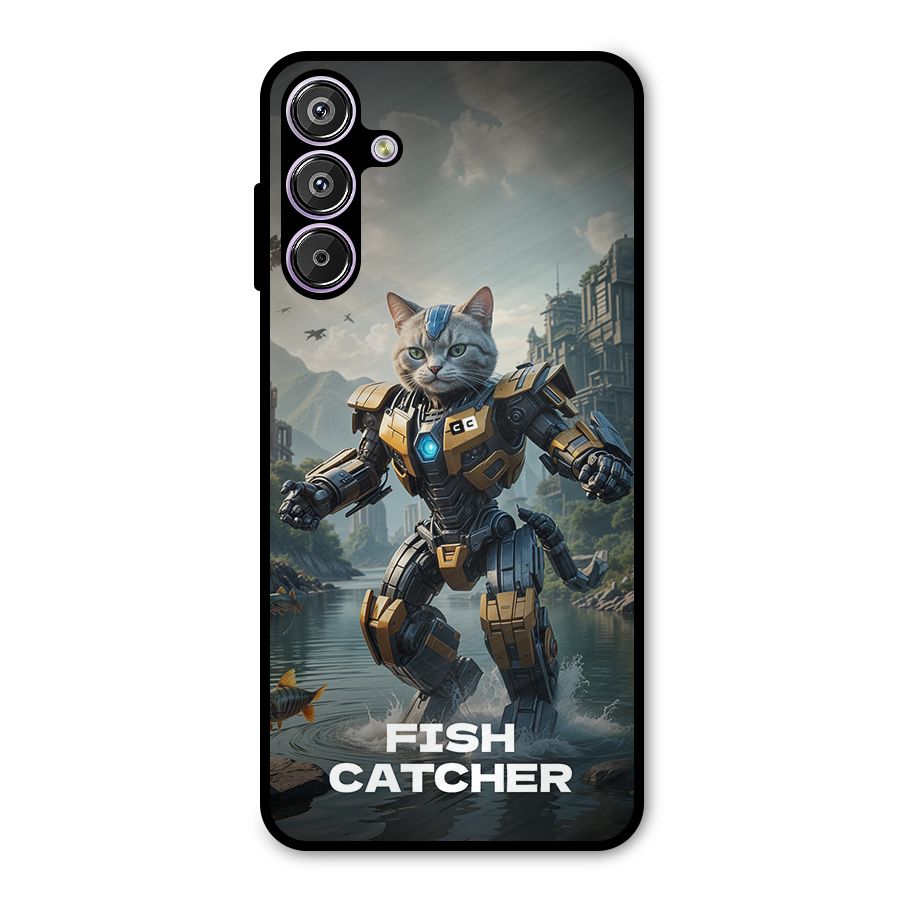 Fish Catcher Metal Back Case for Galaxy M15