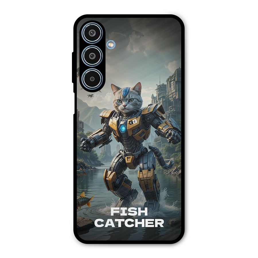Fish Catcher Metal Back Case for Galaxy M35