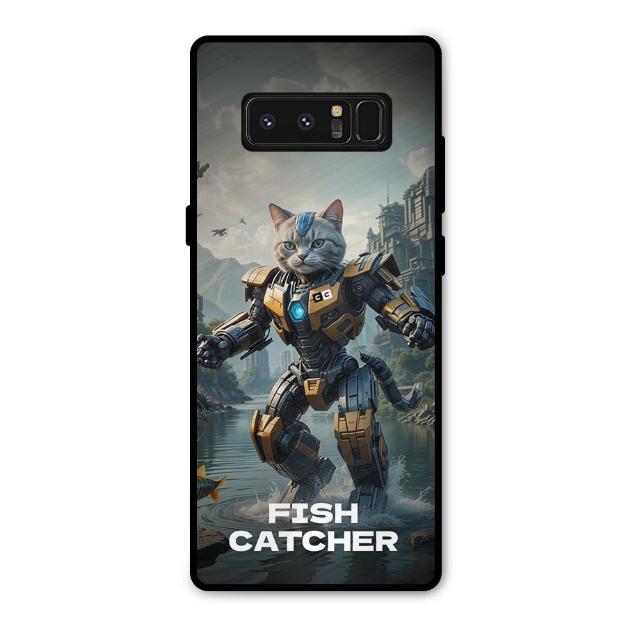 Fish Catcher Metal Back Case for Galaxy Note 8