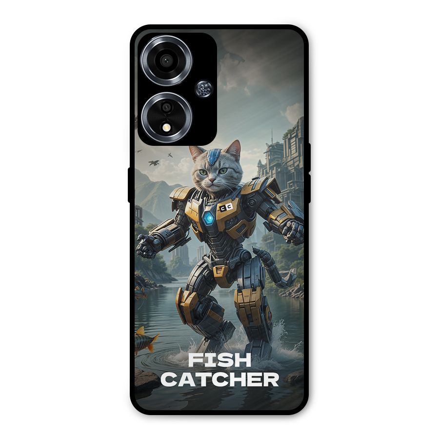 Fish Catcher Metal Back Case for Oppo A59