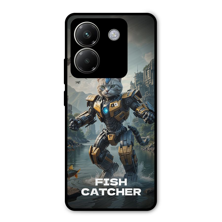 Fish Catcher Metal Back Case for Poco M7 Pro 5G