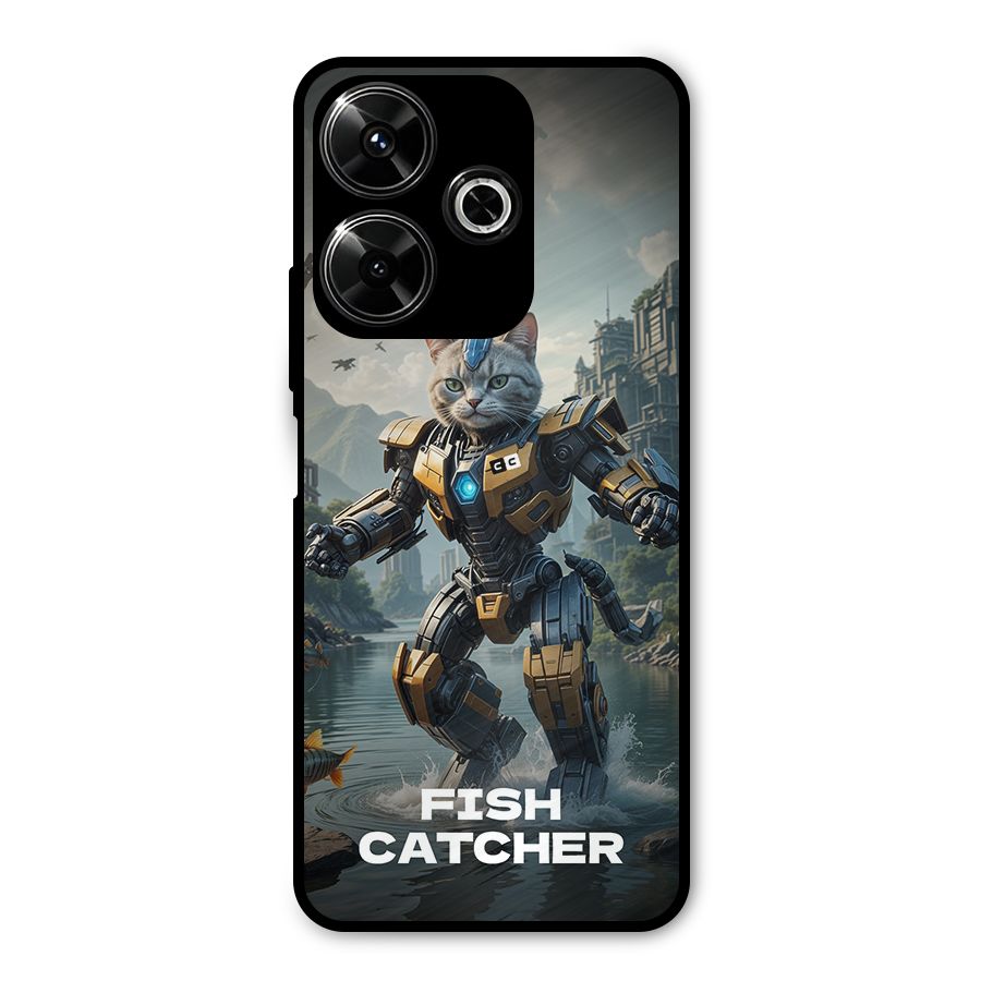 Fish Catcher Metal Back Case for Redmi 13 5G