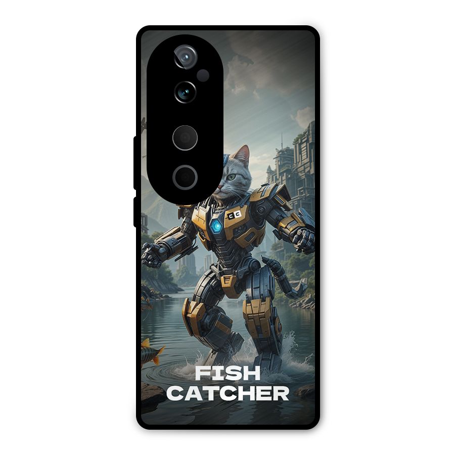 Fish Catcher Metal Back Case for Vivo T3 Ultra