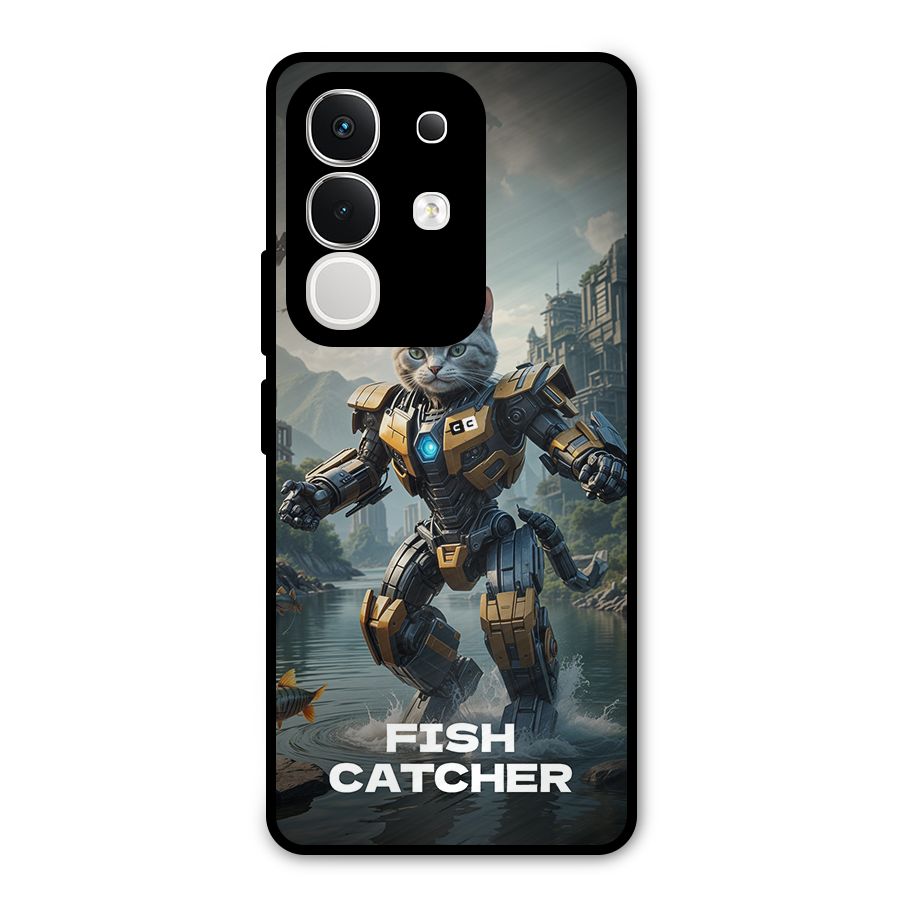 Fish Catcher Metal Back Case for Vivo T4x