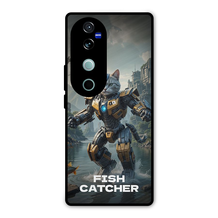 Fish Catcher Metal Back Case for Vivo V40