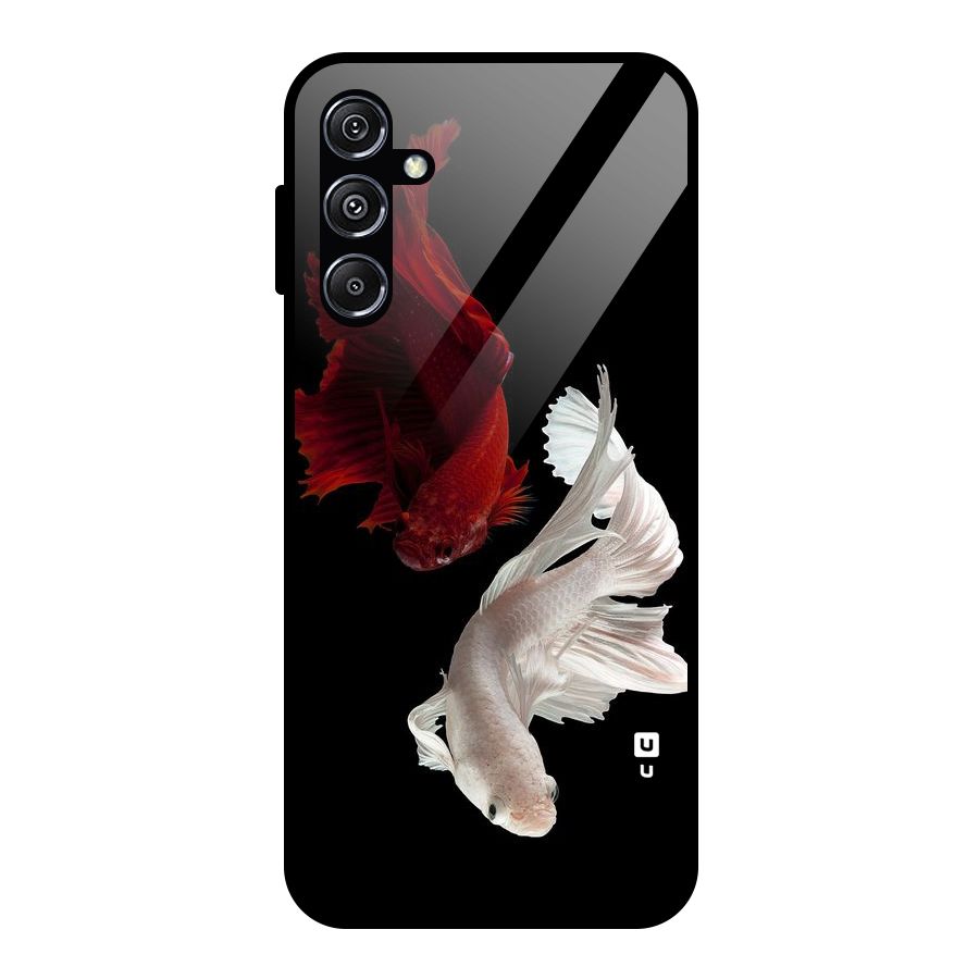 Fish Design Glass Back Case for Galaxy M34 5G