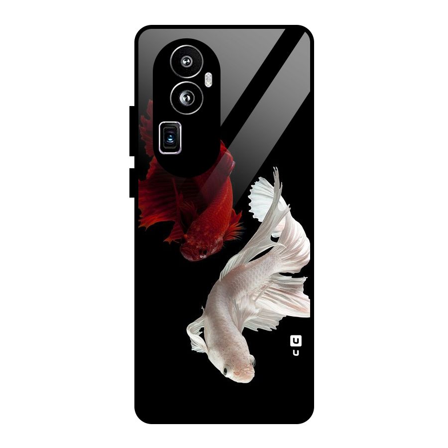 Fish Design Glass Back Case for Oppo Reno10 Pro Plus