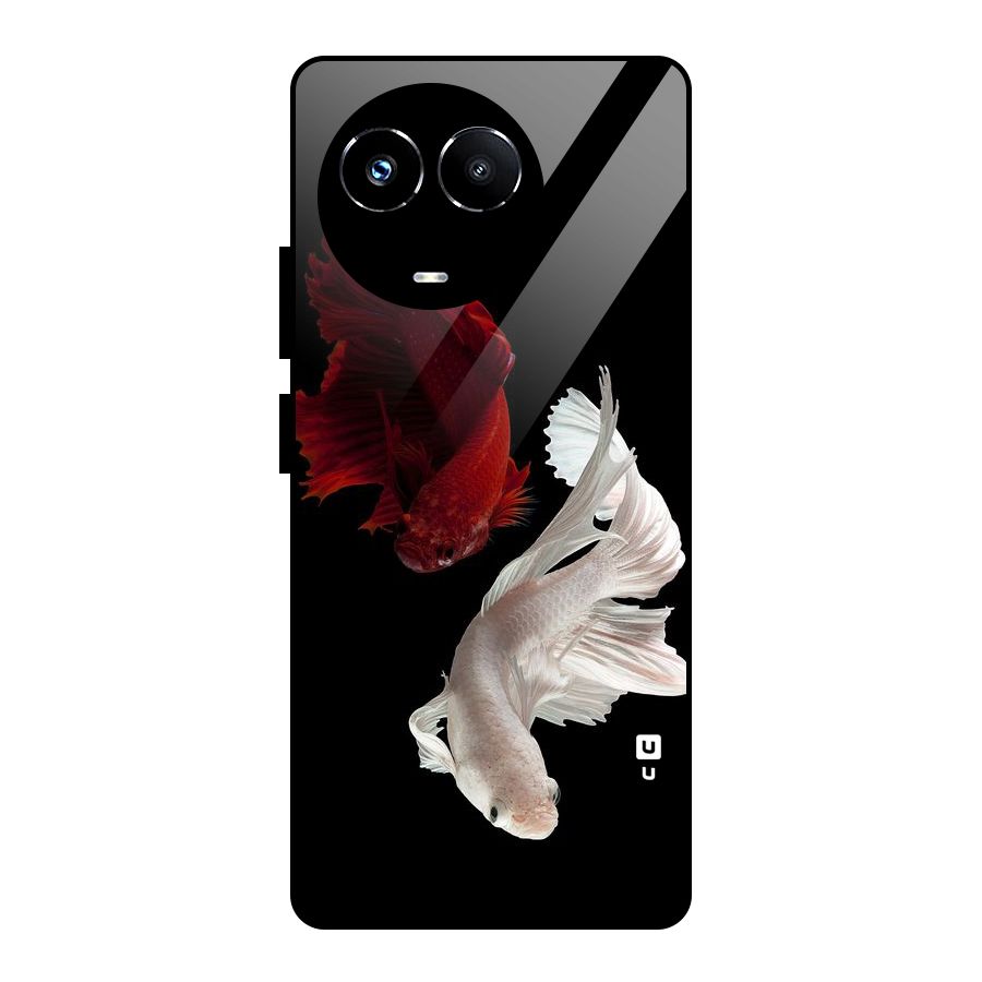 Fish Design Glass Back Case for Realme 11X