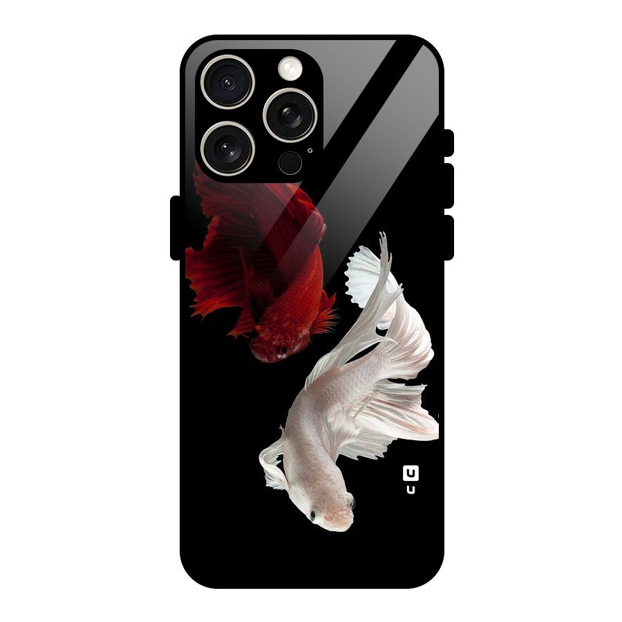 Fish Design Glass Back Case for iPhone 15 Pro Max