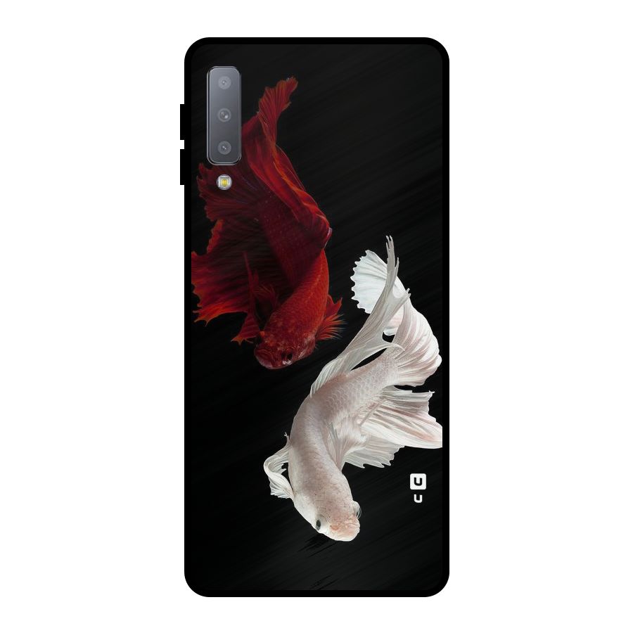 Fish Design Metal Back Case for Galaxy A7 (2018)