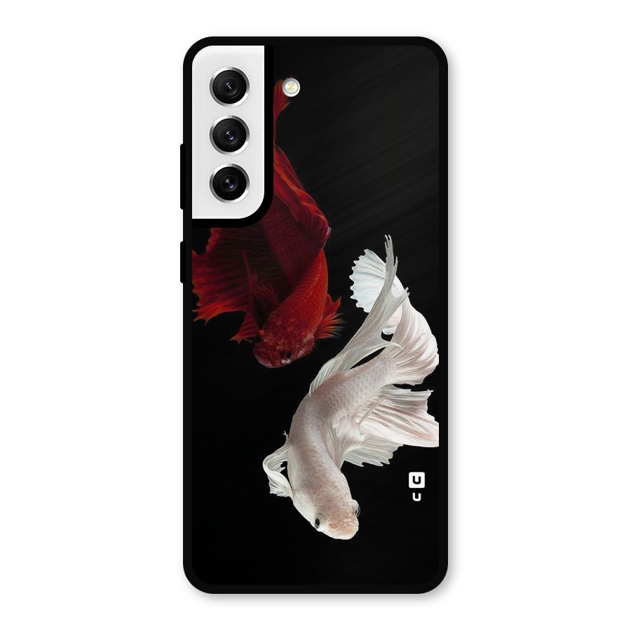 Fish Design Metal Back Case for Galaxy S21 FE 5G