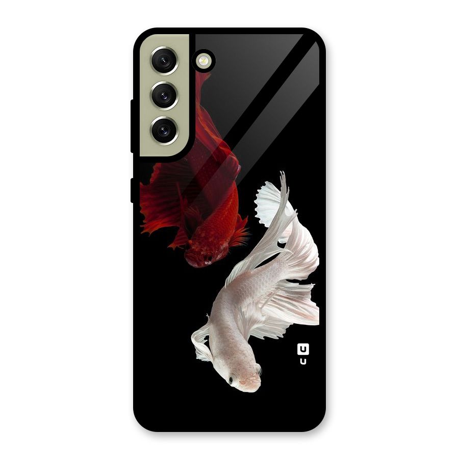 Fish Design Metal Back Case for Galaxy S21 FE 5G (2023)