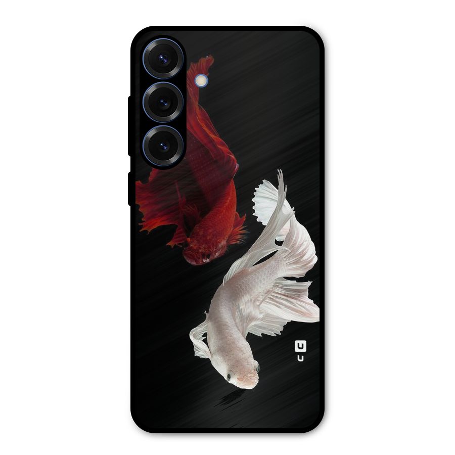 Fish Design Metal Back Case for Galaxy S25 Plus