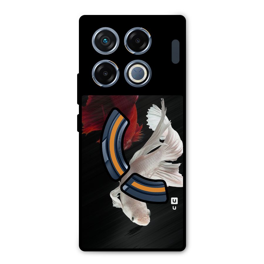 Fish Design Metal Back Case for Infinix GT 20 Pro
