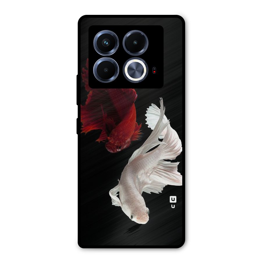 Fish Design Metal Back Case for Infinix Note 40 5G