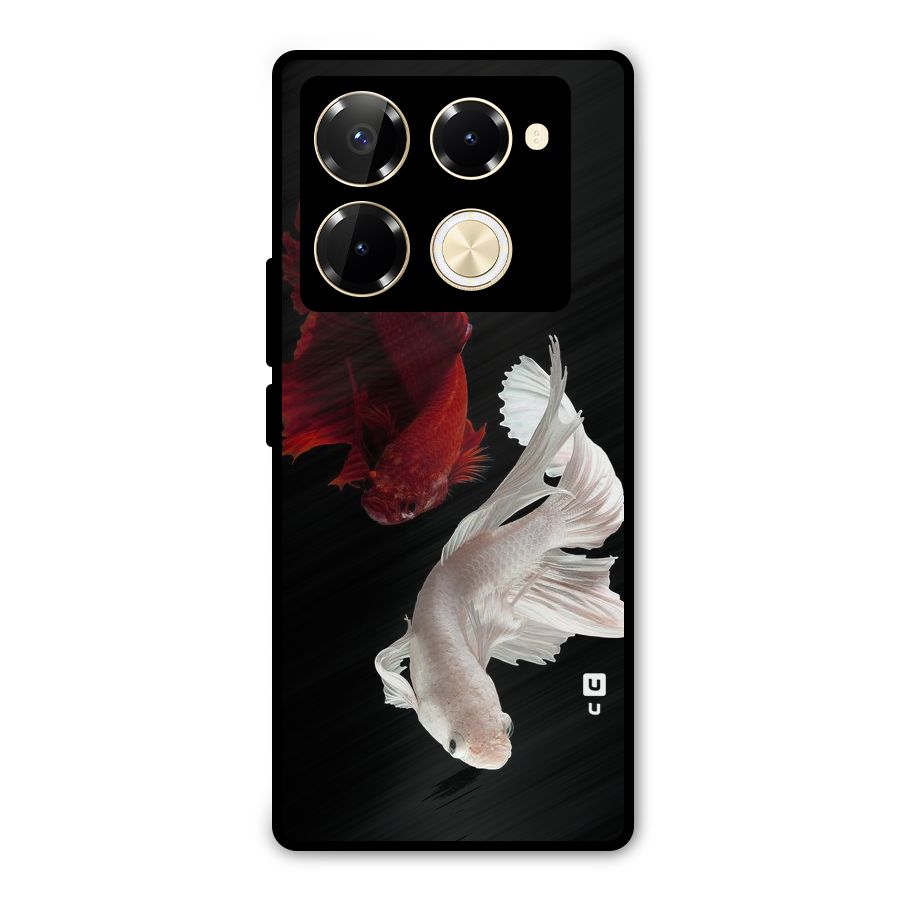 Fish Design Metal Back Case for Infinix Note 40 Pro Plus