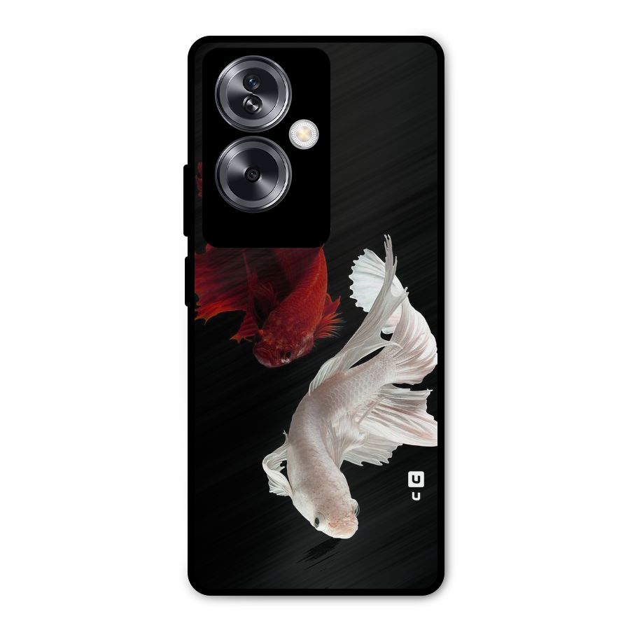Fish Design Metal Back Case for Oppo A79 5G