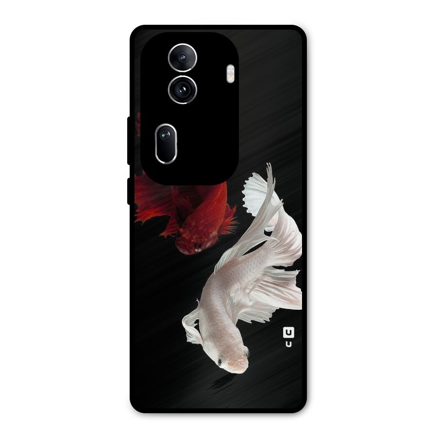 Fish Design Metal Back Case for Oppo Reno11 Pro 5G
