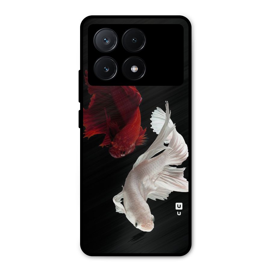 Fish Design Metal Back Case for Poco X6 Pro