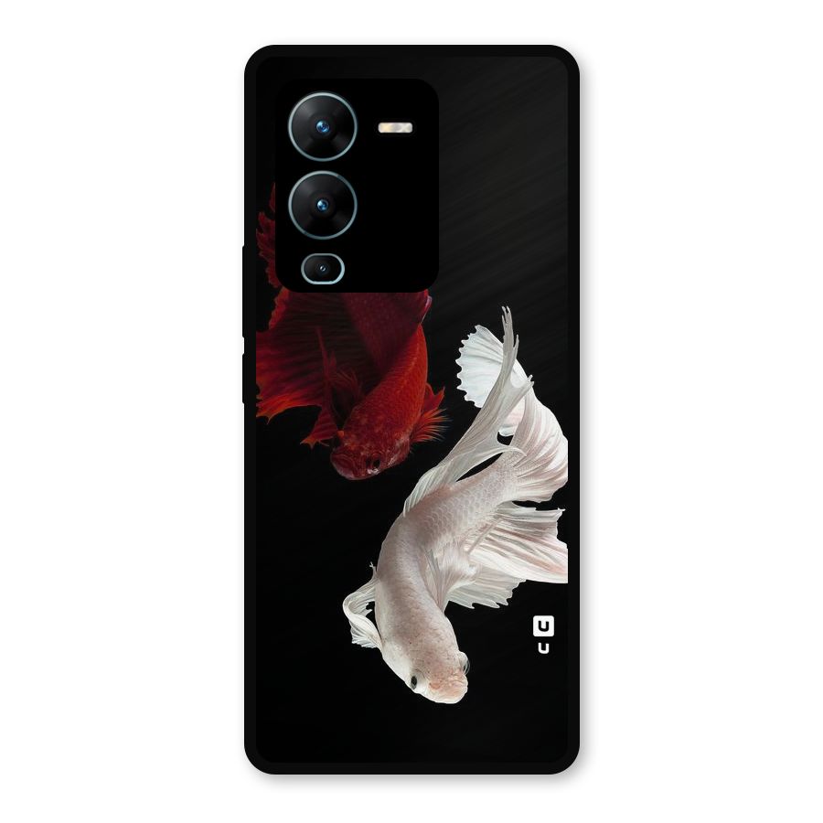 Fish Design Metal Back Case for Vivo V25 Pro