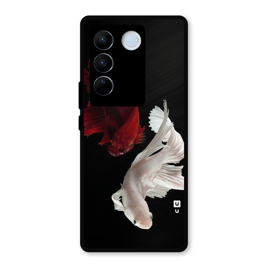 Fish Design Metal Back Case for Vivo V27 Pro