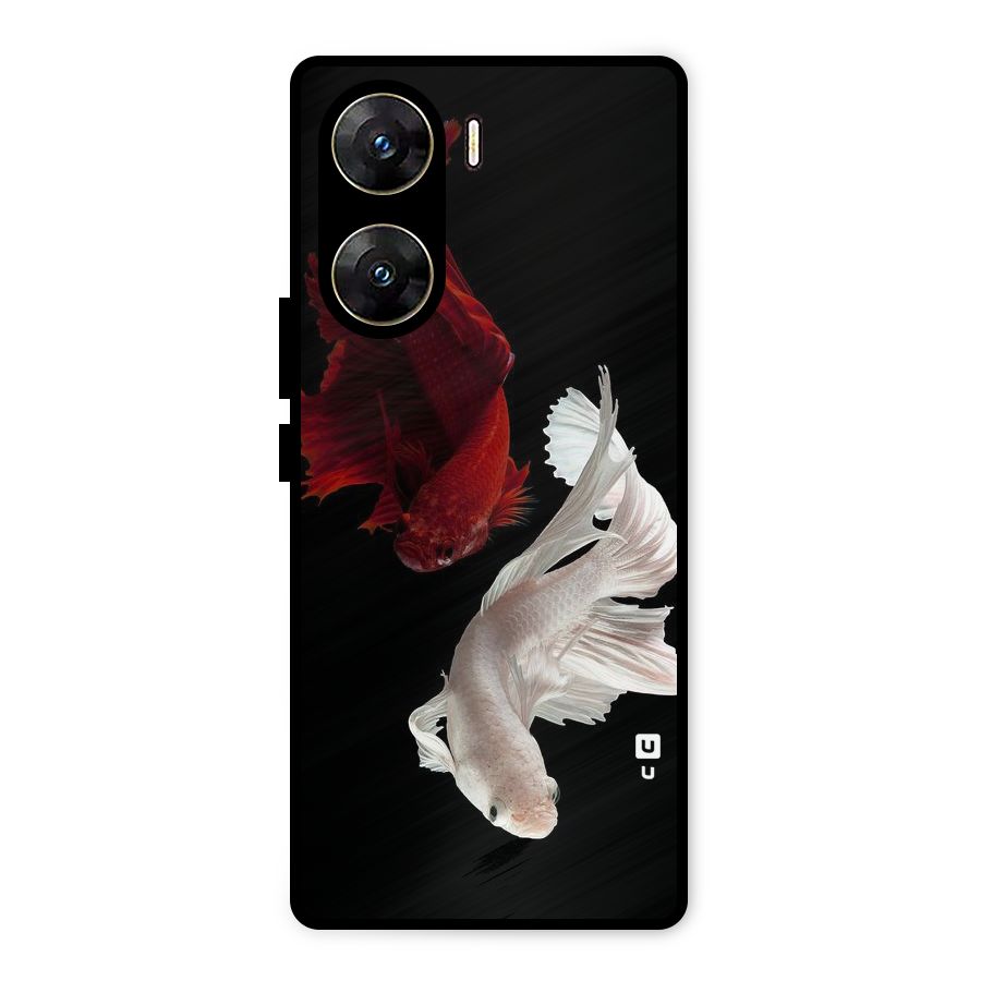 Fish Design Metal Back Case for Vivo V29e