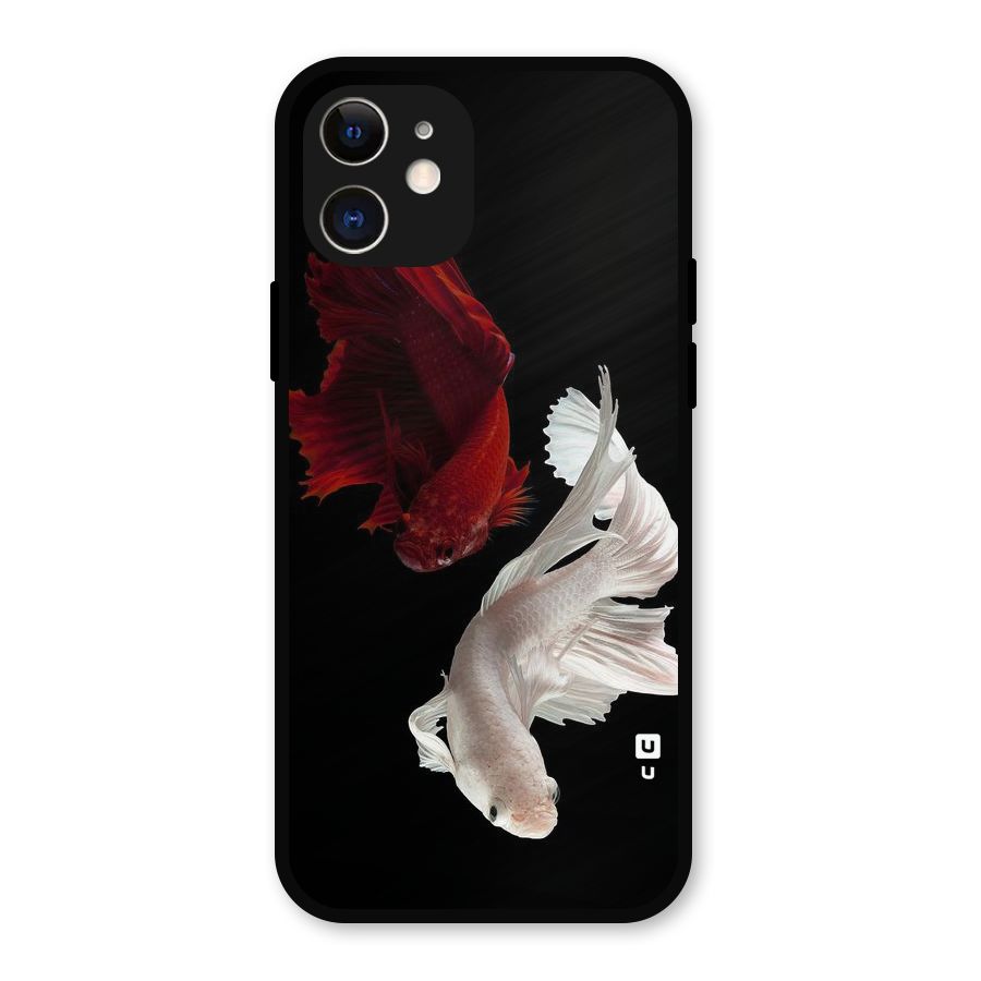 Fish Design Metal Back Case for iPhone 12