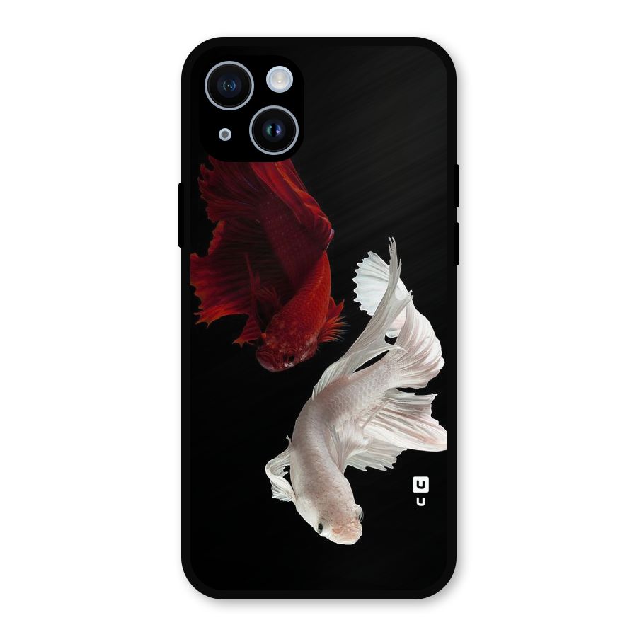 Fish Design Metal Back Case for iPhone 14