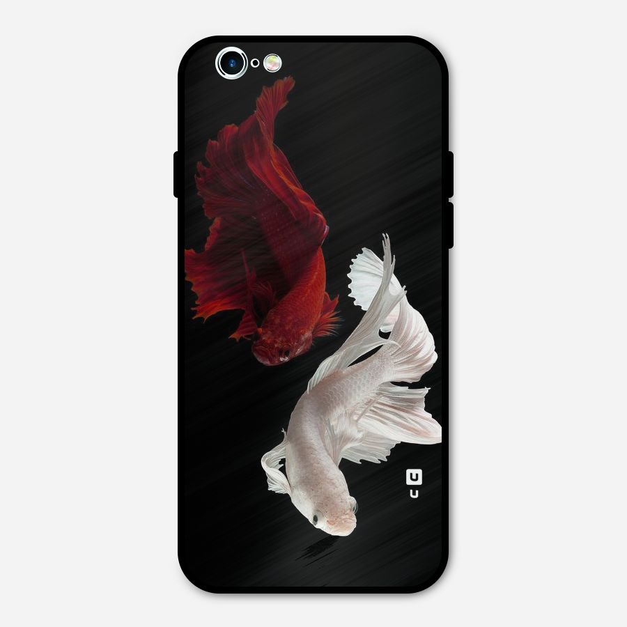 Fish Design Metal Back Case for iPhone 6 6s